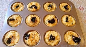 Batter Pour batter to the muffin tray