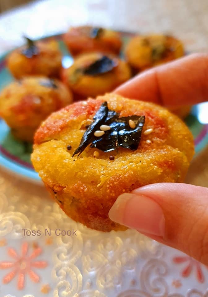 Zoomed Veggie Muffins Zoomed Veggie Muffins held in hand