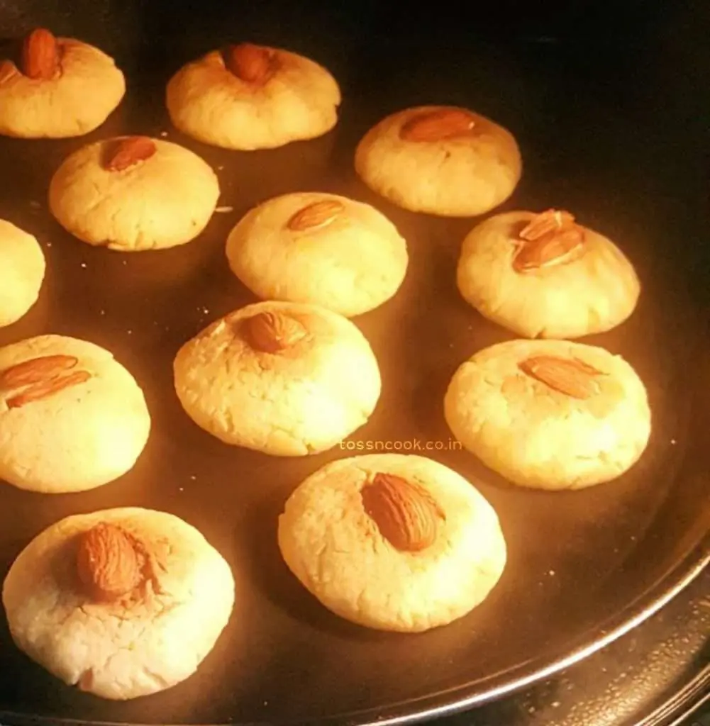 Almond Cookies Oven Almond Cookies while baking in the oven
