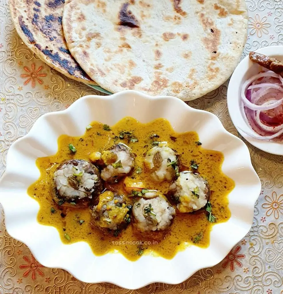 Zafrani Kumbh Kofta | Mushroom Kofta in Yellow Gravy Zafrani Kumbh Kofta | Mushroom Kofta in Yellow Gravy